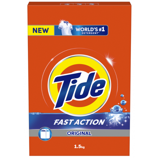 Tide Fast Action Laundry Detergent Powder 1.5 KG - delivered by Taw9eel Fast