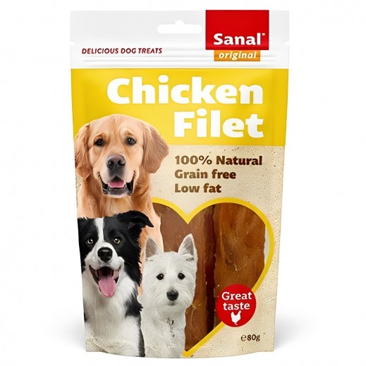 Sanal Chicken Filet Delicious Dog Snacks 80g