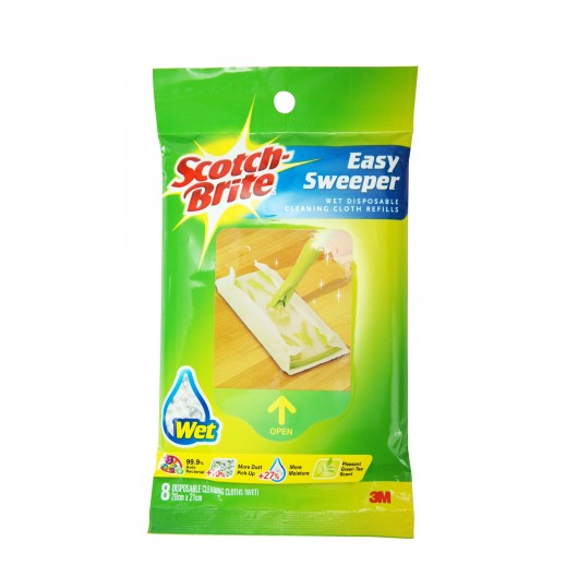 Scotch Brite Easy Sweeper Wet Cleaning Cloth 8 Pieces