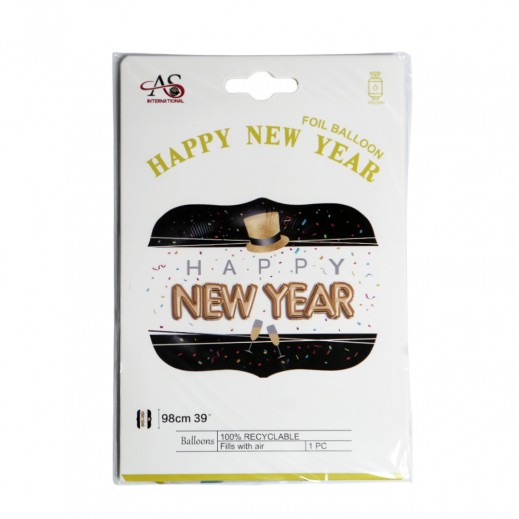 18/45 cm Happy New Year Balloon - 11 - delivered by Taw9eel Fast