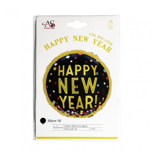 18/45 Cm Happy New Year Balloon - 6 - delivered by Taw9eel Fast