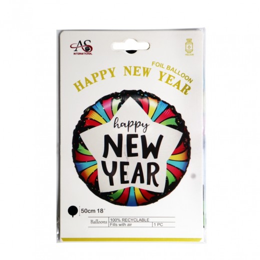 18/45 cm Happy New Year Balloon - 8 - delivered by Taw9eel Fast