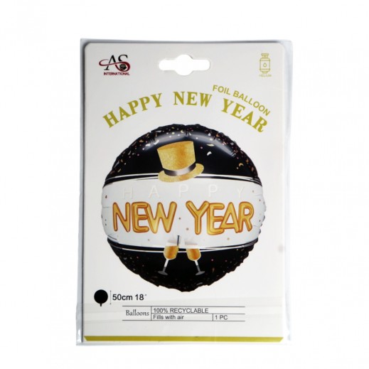 18/45 cm Happy New Year Balloon - 9 - delivered by Taw9eel Fast