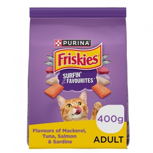 Purina Friskies Surfin Favourites Dry Cat Food 400 g