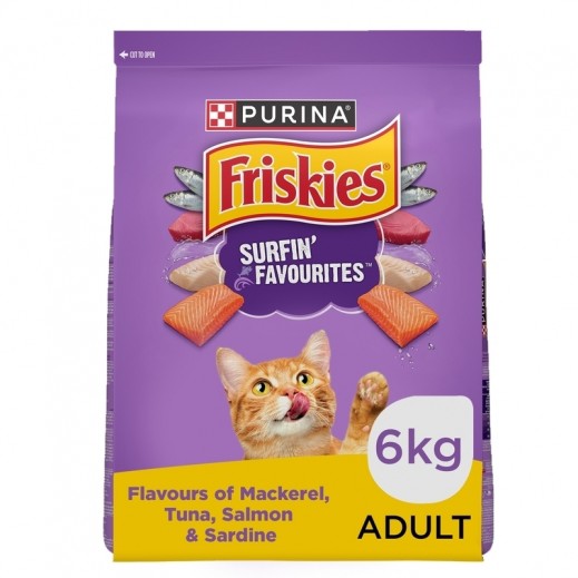 Purina Friskies Surfin Favourites Cat Food 6 Kg - delivered by Taw9eel Fast