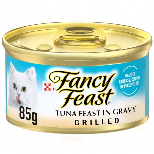 Purina Fancy Feast Grilled Tuna Feast in Gravy Gourmet Cat Food 85 g - delivered by Taw9eel Fast