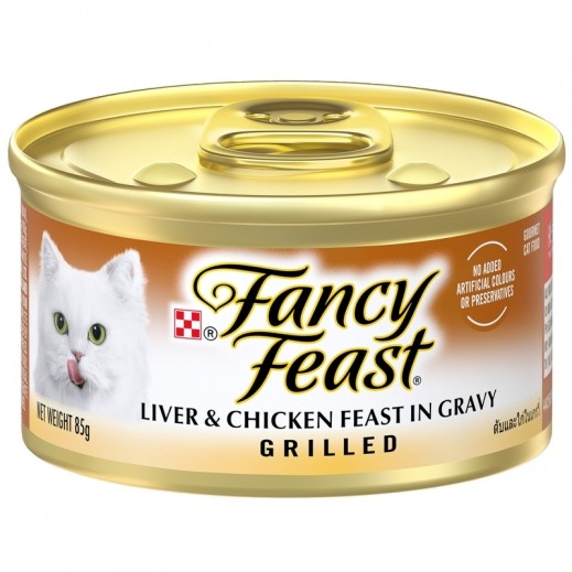 Purina Fancy Feast Grilled Liver & Chicken Gourmet Cat Food 85 g - delivered by Taw9eel Fast
