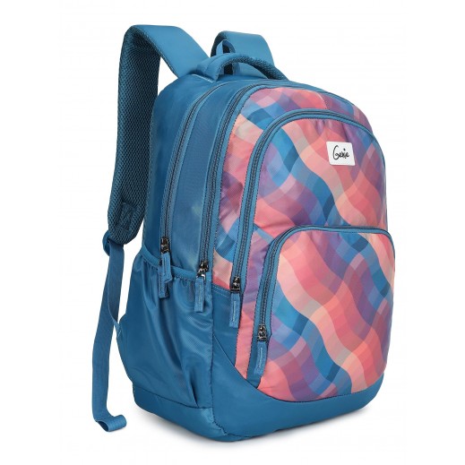 Safari Plaids Backpack Blue - 19 inch