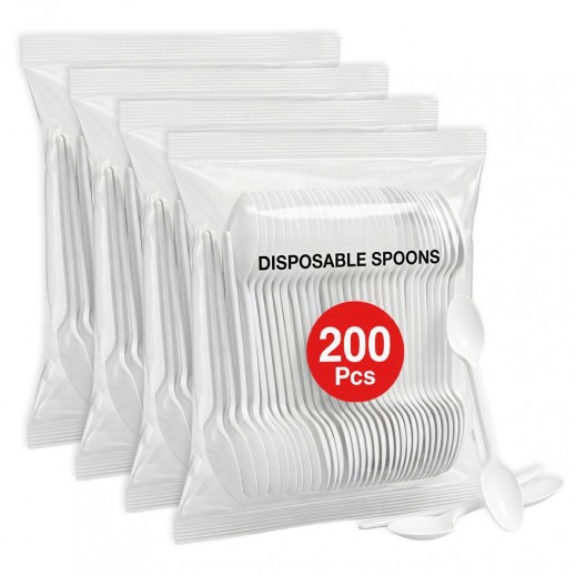 Falcon Crown Plastic Table Spoon 50 pieces - Pack of 4