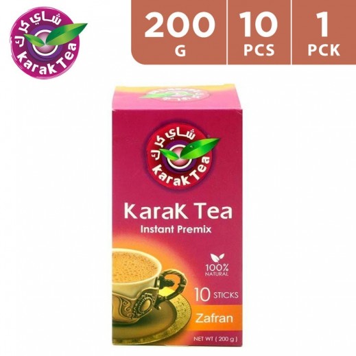 Karak Tea Natural Zafran Instant Premix Karak Tea 200 g (10 Sticks) - delivered by Taw9eel Fast