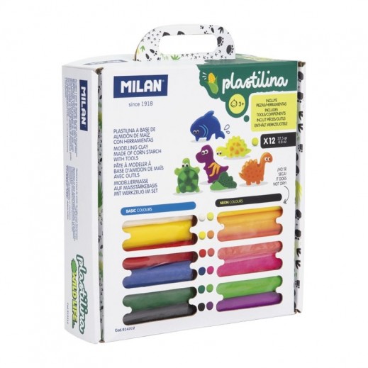 Milan Kit of 12 Wild Life Modelling Clay 3+ Years