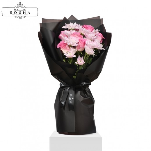 Sogha Elegant Mix Roses Bouquet (9 Flowers) - delivered by Delivered by Sogha within 3 hours 