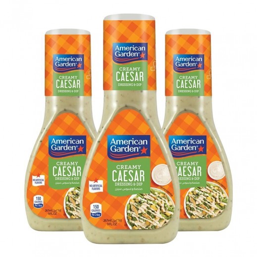 American Garden Creamy Caesar Dressing & Dip 3 x 267ml