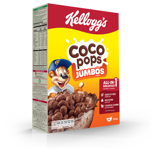 Kellogg's Coco Pops Jumbos Crispy Chocolate Maize Cereal 330 g