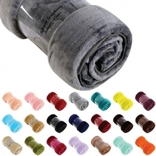 Fluffy Cozy Sofa Blanket Assorted 150 x 200cm