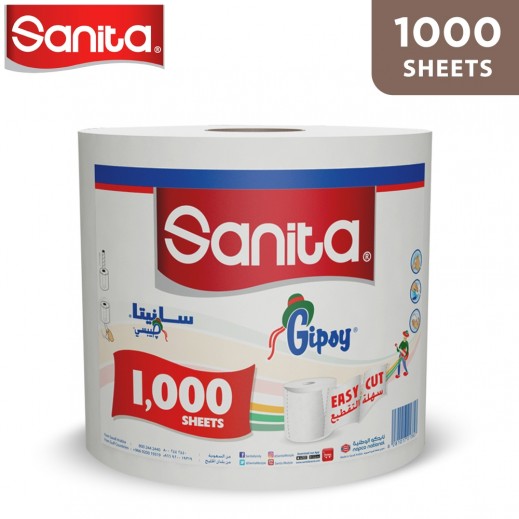 Sanita Gipsy Maxi Roll 1000 Sheets - 1 Roll - delivered by Taw9eel Fast