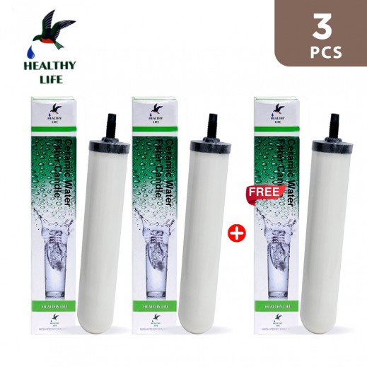 Healthy Life Ceramic Water Filter Candle 2 + 1 Free