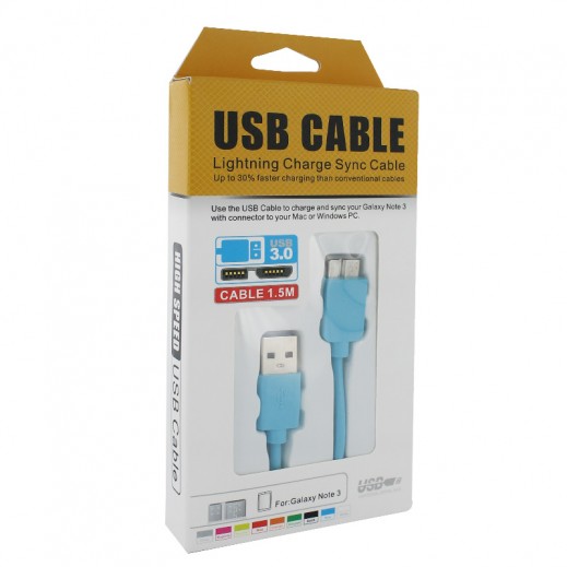 Buy USB Cable Galaxy Note3 (1.5M) Blue توصيل