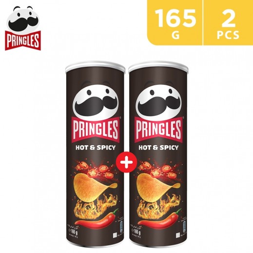 Pringles Hot & Spicy Potato Chips 2 x 165 g - delivered by Taw9eel Fast