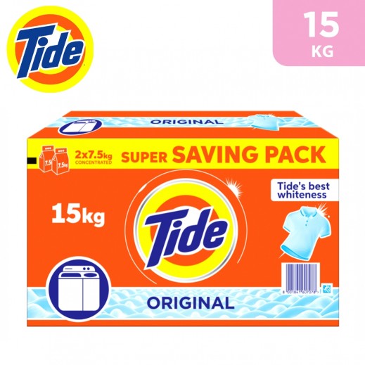 Tide Semi Automatic Original Laundry Detergent 15 kg - delivered by Taw9eel Fast