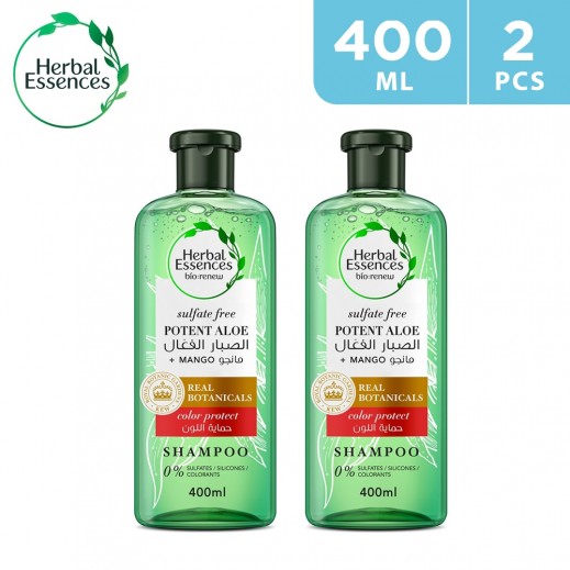 Herbal Essences Aloe Vera+ Mango Shampoo 2 x 400 ml  - delivered by Taw9eel Fast