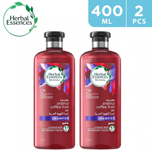 Herbal Essences Bio Renew Volume Arabica Coffee Fruit Shampoo 2 x 400 ml - delivered by Taw9eel Fast