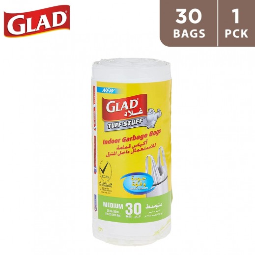 Glad Indoor Garbage Bags 30 Bags Medium