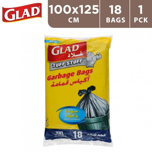Glad Garbage Bags XXLarge 100 x 125 cm - 18 Bags - delivered by Taw9eel Fast