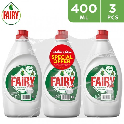 Fairy Original Dish Wash 3 x 400 ml - delivered by Taw9eel Fast