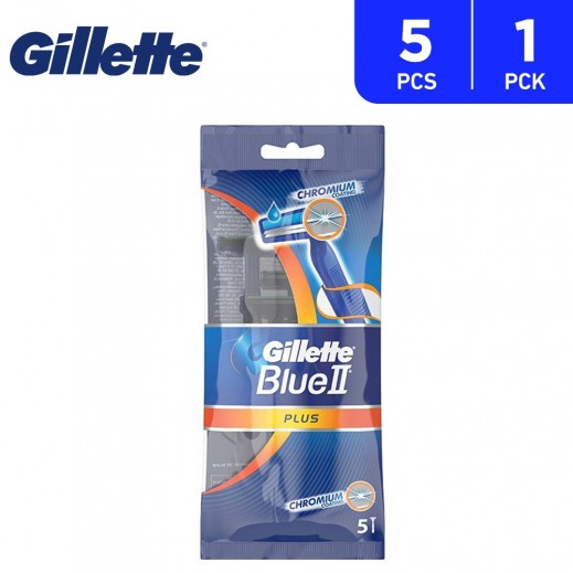 Gillette Blue2 Plus Disposable Razor 5 Pieces - delivered by Taw9eel Fast
