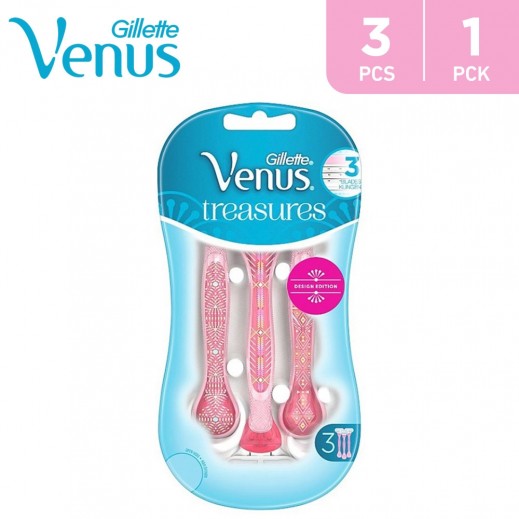 Gillette Venus Treasures Disposable Razors 3 Pieces - delivered by Taw9eel Fast