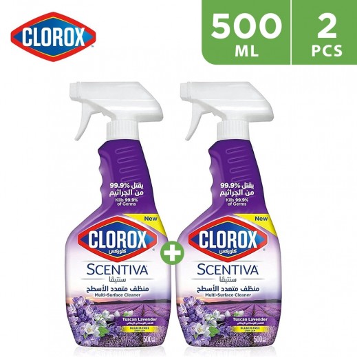 Clorox Scentiva Tuscan Lavender Multi-Surface Cleaner 2 × 500 ml