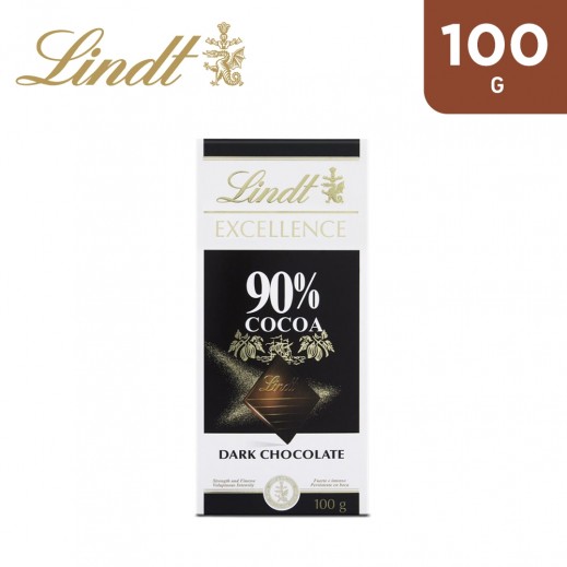 Lindt Excellence Dark 90% Chocolate Bar 100 g - delivered by Taw9eel Fast