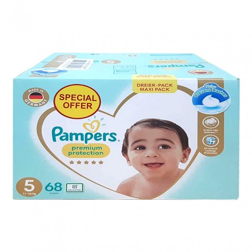 Pampers Premium Protection Size 5 Diapers 11-16 kg 68 Pcs