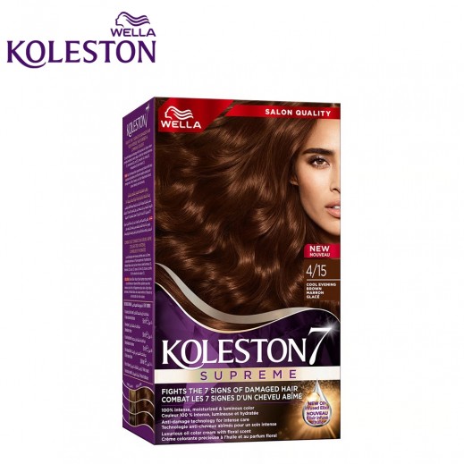 Wella Koleston Kit Supreme Hair Colorant 4/15 Cool Evening Brown