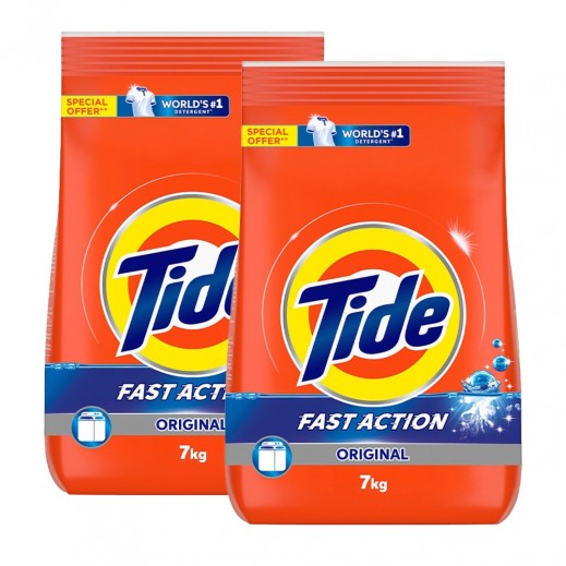 Tide Original High Suds Detergent Powder 2 × 7 kg