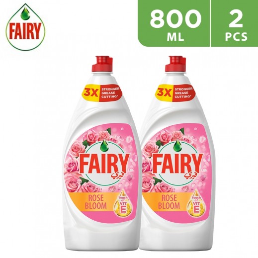 Fairy Rose Petal Dishwash 2 x 800 ml - delivered by Taw9eel Fast