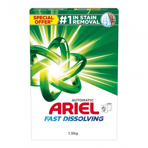 Ariel Fast Dissolving Laundry Detergent Powder 1.5 kg