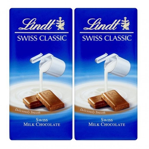 Lindt Swiss Classic Milk Chocolate 2 x 100 g