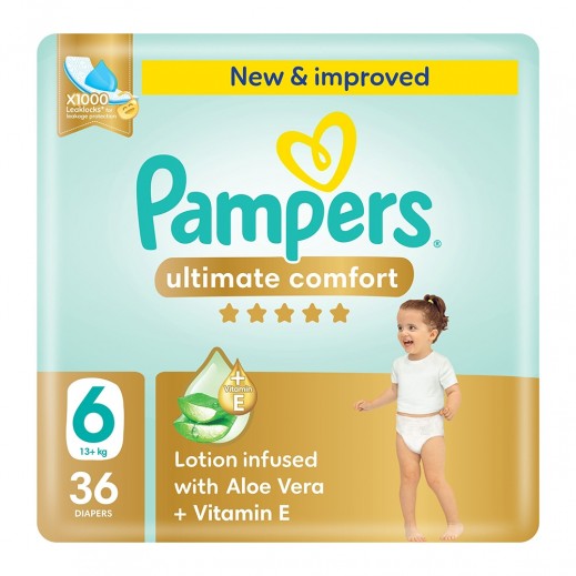 Pampers Ultimate Comfort Size 6 Diapers 13+ kg 36 Pcs