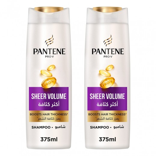 Pantene Sheer Volume Shampoo 2×375ml