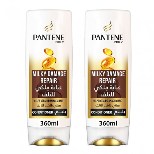Pantene Milky Damage Repair Conditioner 2 × 360 ml