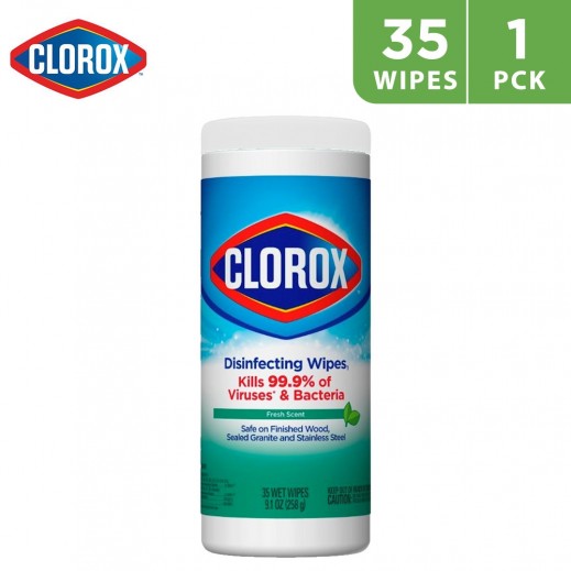 Clorox Disinfecting Wipes With Fresh Scent - 35 Wipes - delivered by Taw9eel Fast