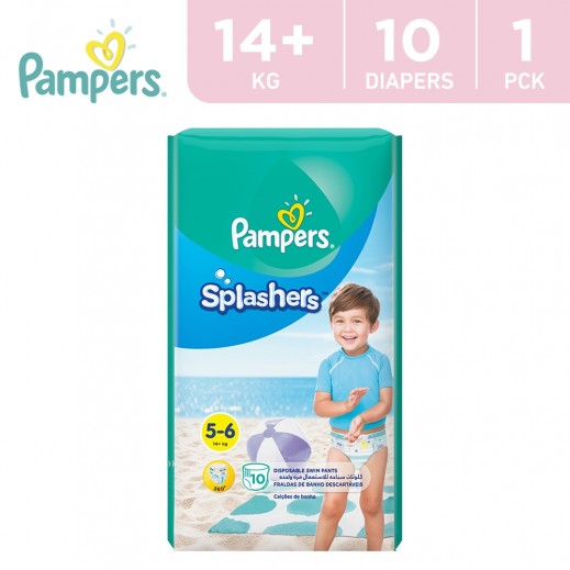 Pampers Splashers 10 Swim Pants Size 5-6 (14+ kg) - delivered by Taw9eel Fast