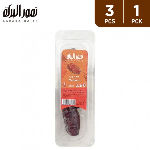Baraka Dates Dry Medjool Snack Pack 3 Pcs - delivered by Taw9eel Fast