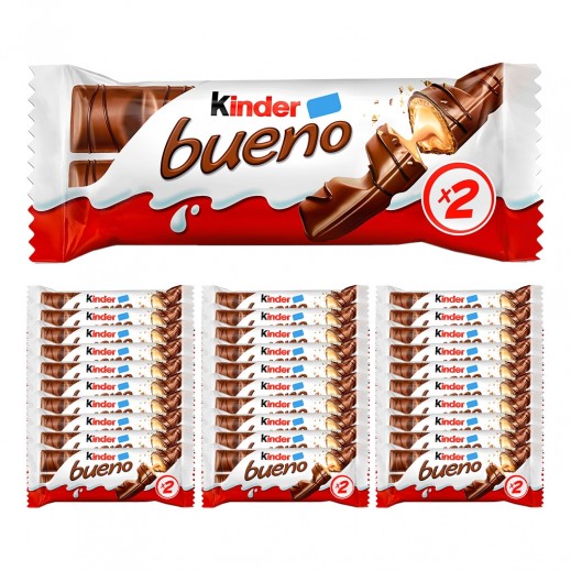 Kinder Bueno Milk Chocolate Bar 2 Bars 30 x 43 g