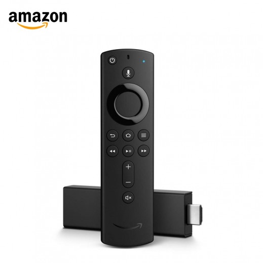 Amazon Fire 4K with Alexa Voice Remote TV Stick– Black - delivered by Taw9eel Fast
