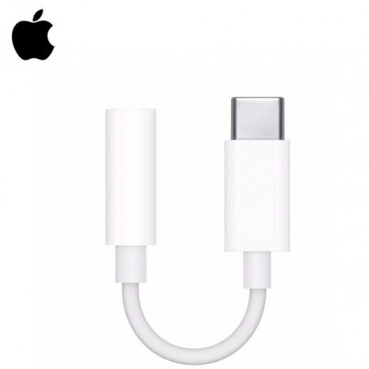 Apple Type-C Headphone Jack Adapter- White - delivered by Taw9eel Fast
