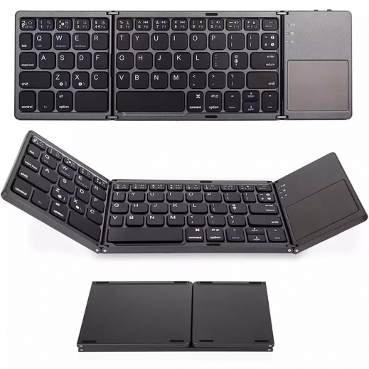 Foldable Bluetooth Keyboard with Touchpad English & Arabic