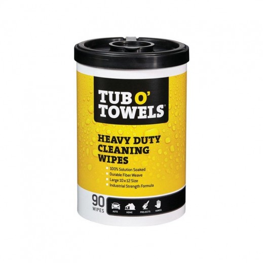 Tub O' Towels Heavy Duty Fiber Weave Cleaning Wipes 12 in. x 10 in. 90-Count
